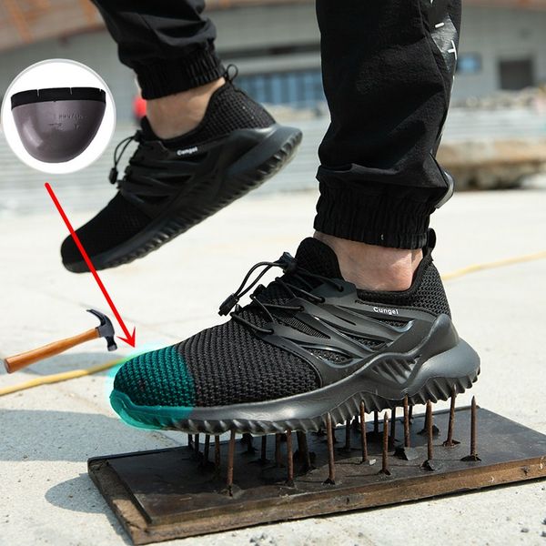junsrm man shoes outdoor shoes men steel toe cap breathable safety work boots light and puncture resistant indestructible, Black
junsrm man shoes outdoor shoes men steel toe cap breathable safety work boots light and puncture resistant indestructible, Black