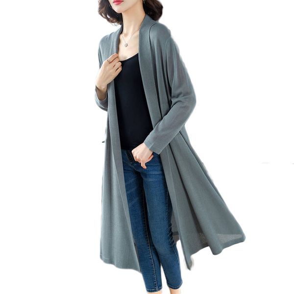 2019 summer female ice silk knit cardigan women's long thin sunscreen outside sweater loose v-neck air conditioning shirt a128, White
2019 summer female ice silk knit cardigan women's long thin sunscreen outside sweater loose v-neck air conditioning shirt a128, White