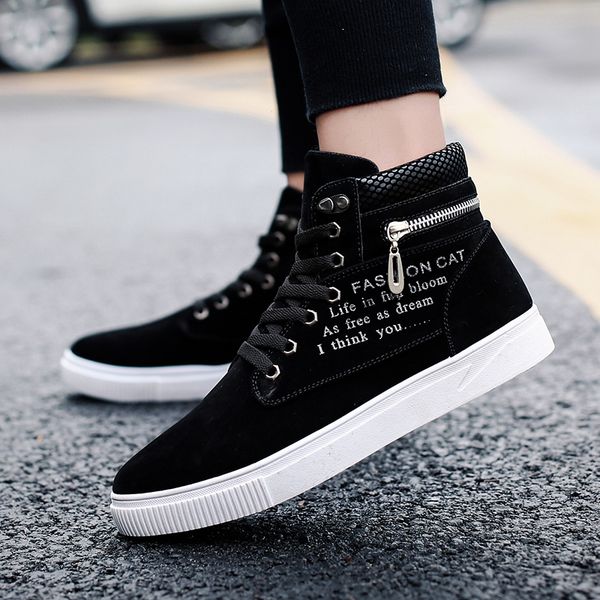 new autumn winter men shoes high sneakers fashion men vulcanized shoes breathable flats casual sapatos homens, Black
new autumn winter men shoes high sneakers fashion men vulcanized shoes breathable flats casual sapatos homens, Black