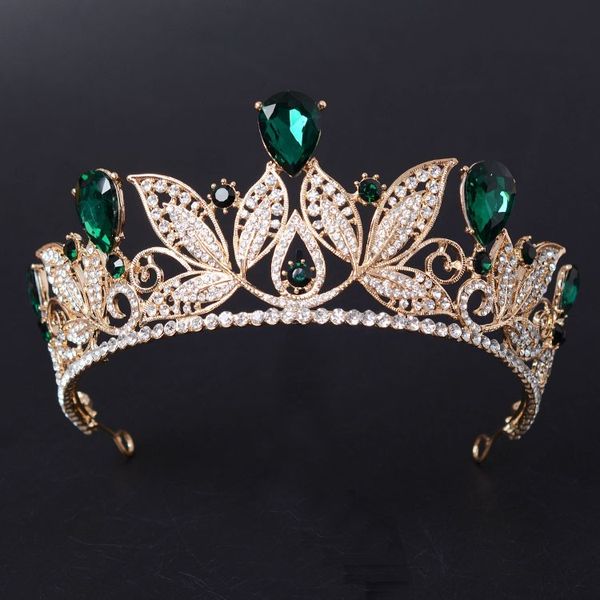 vintage green red rhinestone bridal tiara fashion golden diadem for women wedding dress hair jewelry princess crown accessories, White;golden
vintage green red rhinestone bridal tiara fashion golden diadem for women wedding dress hair jewelry princess crown accessories, White;golden