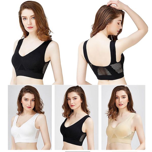 women shockproof yoga breathable activewear solid o-neck sleeveless casual elastic sports bra, White;black
women shockproof yoga breathable activewear solid o-neck sleeveless casual elastic sports bra, White;black