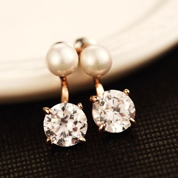cz diamond earrings for women imitation pearl earring stud girls fashion jewelry accessories brief design, Golden;silver
cz diamond earrings for women imitation pearl earring stud girls fashion jewelry accessories brief design, Golden;silver