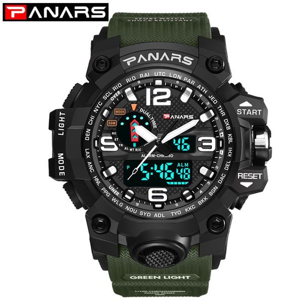 panars army military sports men's watches multi-function alarm time zone waterproof double display digital watches for men 8202, Slivery;brown
panars army military sports men's watches multi-function alarm time zone waterproof double display digital watches for men 8202, Slivery;brown