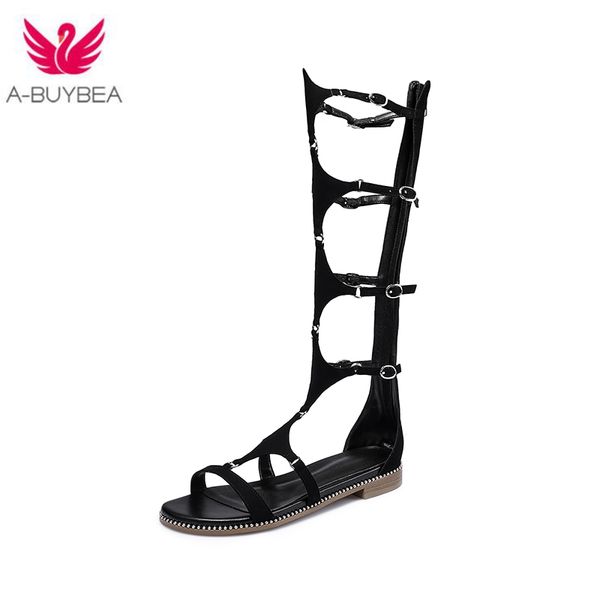 a-buybea 2020 new summer flat with women's boots size 34-39 square toe zipper women shoes rome style wild knee-high boots, Black
a-buybea 2020 new summer flat with women's boots size 34-39 square toe zipper women shoes rome style wild knee-high boots, Black
