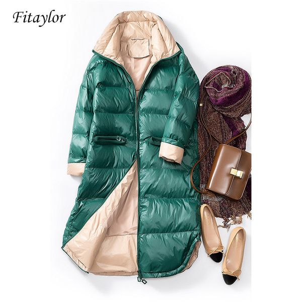 fitaylor new winter ultra light white duck down jacket women slim down long coat parkas female warm parkas snow outwear, Black
fitaylor new winter ultra light white duck down jacket women slim down long coat parkas female warm parkas snow outwear, Black