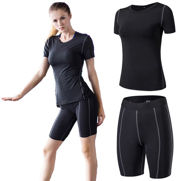 2019 summer jogging suits women yoga set tracksuit high elasticity gym clothing sport fitness crop cycling shorts sportswear, Black;blue
2019 summer jogging suits women yoga set tracksuit high elasticity gym clothing sport fitness crop cycling shorts sportswear, Black;blue