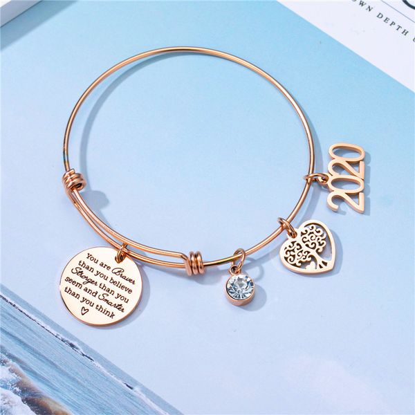 2020 trendy women inspirational bangle stainless steel adjustable bracelet heart tree of life zircon charm bracelets jewelry, Black
2020 trendy women inspirational bangle stainless steel adjustable bracelet heart tree of life zircon charm bracelets jewelry, Black