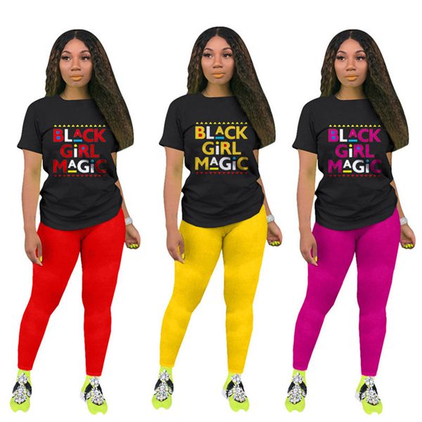 black girl magic letter women clothes tracksuit designer t shirt and pants leggings 2 piece outift sweatsuit fashion lady sportswear d8412, White
black girl magic letter women clothes tracksuit designer t shirt and pants leggings 2 piece outift sweatsuit fashion lady sportswear d8412, White