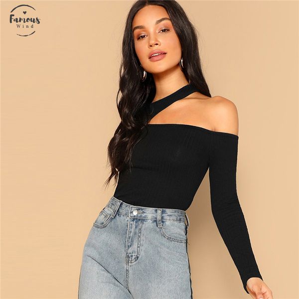 women t shirt cutout neck ribbed asymmetric womens elegant spring plain long sleeve slim fit party tee and, White
women t shirt cutout neck ribbed asymmetric womens elegant spring plain long sleeve slim fit party tee and, White