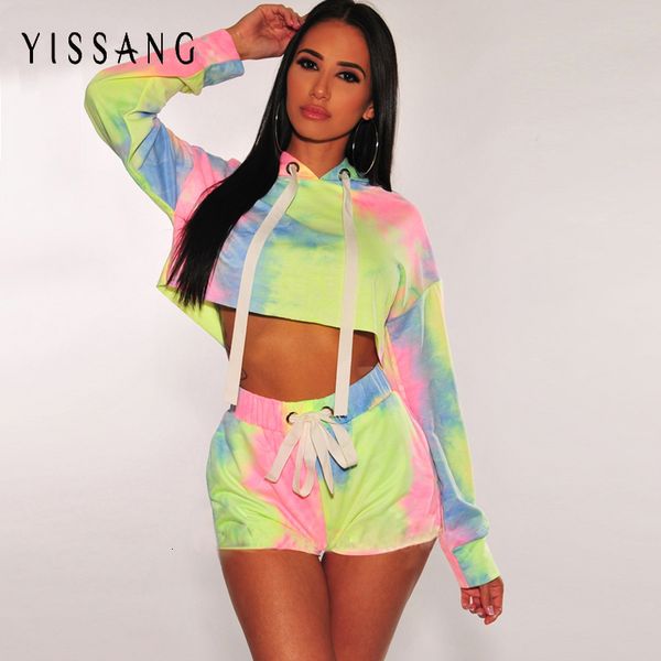 yissang tie dye 2 piece set women tracksuit pullover crop and shorts pant clothing sets two piece set female summer outfits, White
yissang tie dye 2 piece set women tracksuit pullover crop and shorts pant clothing sets two piece set female summer outfits, White