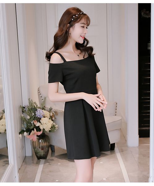 wither black pure color dress bigger sizes condole belt of cultivate one's morality dress, Black;gray
wither black pure color dress bigger sizes condole belt of cultivate one's morality dress, Black;gray