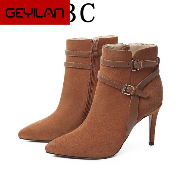 2018 new 8.5cm winter shoes women black ankle boots cow suede thin high heels shoes botas mujer short plush size 34-39
2018 new 8.5cm winter shoes women black ankle boots cow suede thin high heels shoes botas mujer short plush size 34-39