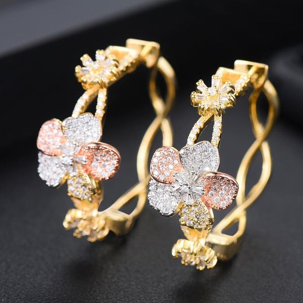 romantic flowers blooming hoop earring exclusive cubic zirconia african wedding women fashion jewelry anniversary gift, Golden
romantic flowers blooming hoop earring exclusive cubic zirconia african wedding women fashion jewelry anniversary gift, Golden