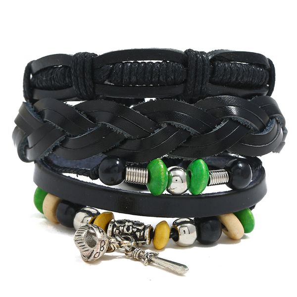 made in china new leather charm bracelet diy style fashion bracelet set for men wholesale price handmade vintage jewelry, Golden;silver
made in china new leather charm bracelet diy style fashion bracelet set for men wholesale price handmade vintage jewelry, Golden;silver