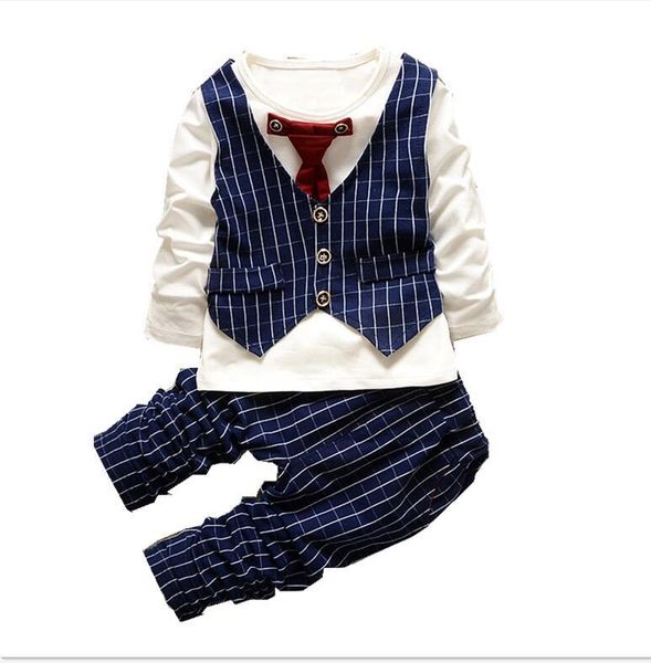 children's outfits kids bebes jogging formal suits baby boy clothes baby gentleman plaid t-shirt +pants infant clothing set, White
children's outfits kids bebes jogging formal suits baby boy clothes baby gentleman plaid t-shirt +pants infant clothing set, White