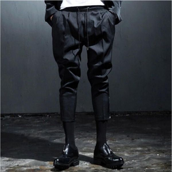 27-44 2017 men's clothing gd hair stylist fashion lace up low crotch foot zipper nine harem pants plus size singer costumes, Black
27-44 2017 men's clothing gd hair stylist fashion lace up low crotch foot zipper nine harem pants plus size singer costumes, Black