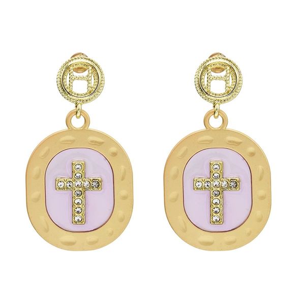5 color women dangle earrings gold plated rhinestone cross enamel drop earring korean style simple jewelry new in, Golden
5 color women dangle earrings gold plated rhinestone cross enamel drop earring korean style simple jewelry new in, Golden
