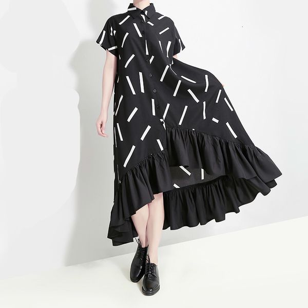women dress women clothes 2019 new women summer long striped shirt dress plus size ruffles female runway sundress party dresses femme, Black;gray
women dress women clothes 2019 new women summer long striped shirt dress plus size ruffles female runway sundress party dresses femme, Black;gray