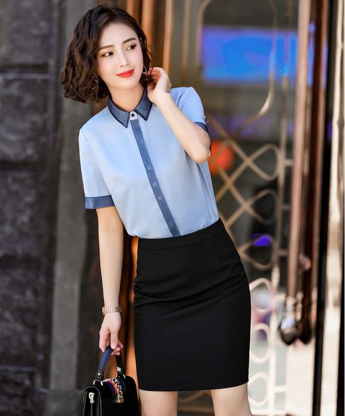 formal 2 piece set women business suits with skirt and for women office work wear styles blouses and shirts sets, White;black
formal 2 piece set women business suits with skirt and for women office work wear styles blouses and shirts sets, White;black