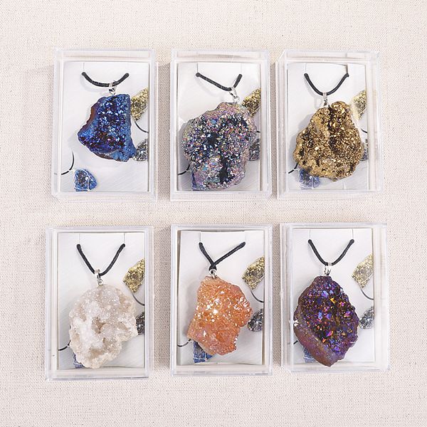 1pc rainbow quartz pendant necklaces reiki stone healing rock mineral natural cluster agates quartz crystal necklace choker gift, Silver
1pc rainbow quartz pendant necklaces reiki stone healing rock mineral natural cluster agates quartz crystal necklace choker gift, Silver
