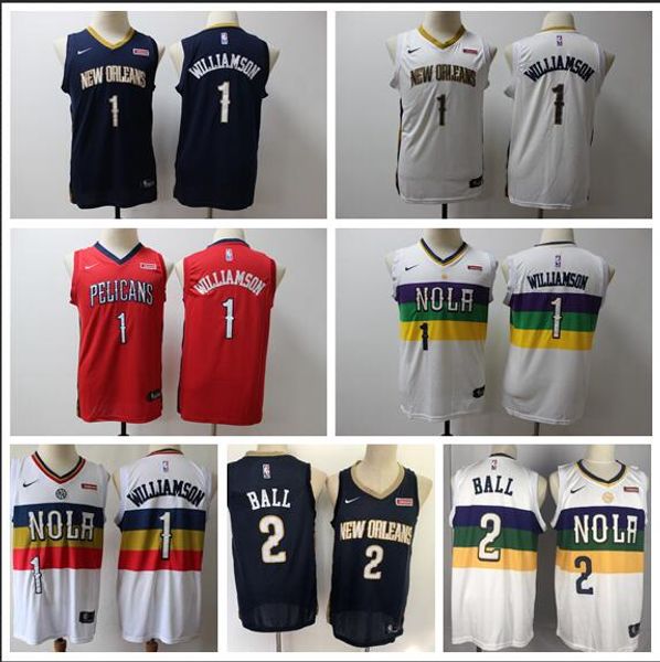 men youth new orleans new season pelican jersey 1 williamson 2 ball reward edition baketball jerseys - white,red,city, Blue;black
men youth new orleans new season pelican jersey 1 williamson 2 ball reward edition baketball jerseys - white,red,city, Blue;black