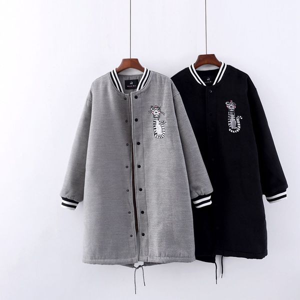 w3515 korean-style literature and art-style embroidered hair joint thread collar woolen cotton coat mid-length loose and plus-si, Blue;black
w3515 korean-style literature and art-style embroidered hair joint thread collar woolen cotton coat mid-length loose and plus-si, Blue;black