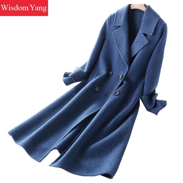 winter blue coat turndown belt long sleeve sheep wool aplaca 2018 coats women slim beige oversize woolen overcoat outerwear, Black
winter blue coat turndown belt long sleeve sheep wool aplaca 2018 coats women slim beige oversize woolen overcoat outerwear, Black