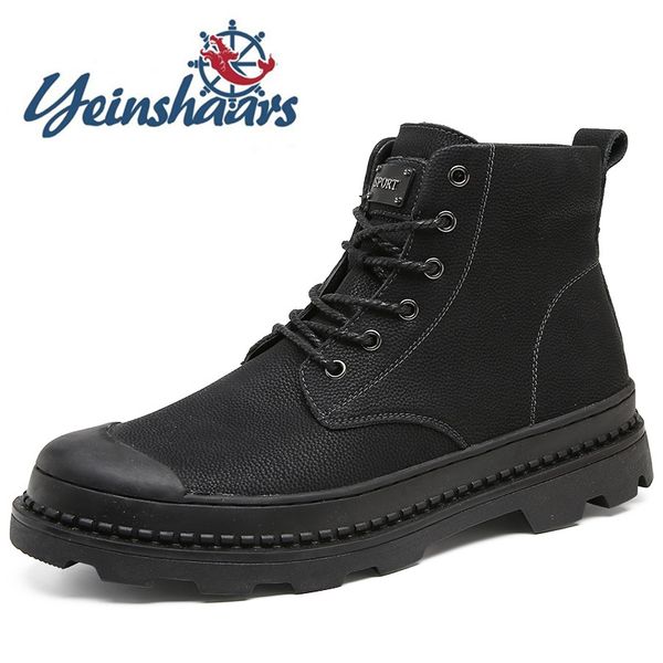 new boots men ankle winter outdoor shoes handmade retro high boots warm mens shoes chaussure homme cuir, Black
new boots men ankle winter outdoor shoes handmade retro high boots warm mens shoes chaussure homme cuir, Black