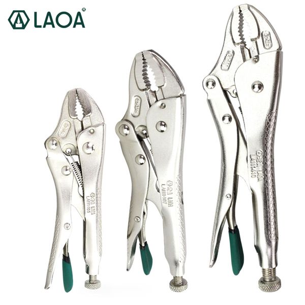 

laoa 5inch 7inch 10 inch locking pliers round nose welding tool straight jaw lock mole plier vice grips pliers set