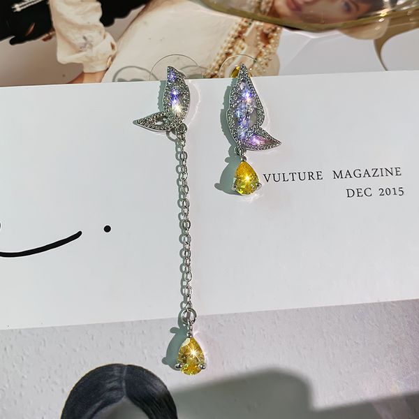 ustar butterfly crystal drop earrings for women female yellow asymmetric long dangle earrings accessories party jewelry gifts, Silver
ustar butterfly crystal drop earrings for women female yellow asymmetric long dangle earrings accessories party jewelry gifts, Silver