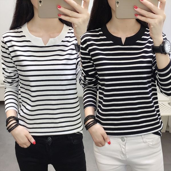 2019 autumn personalized long sleeve t-shirt female fat mm loose v-neck large size women's cotton t-shirt fashion, White
2019 autumn personalized long sleeve t-shirt female fat mm loose v-neck large size women's cotton t-shirt fashion, White