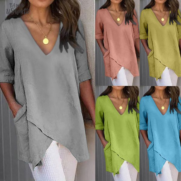 2020 new cap sleeve tshirt women casual solid irregular v neck short sleeve pockets t shirt poleras camiseta mujer harajuku t, White
2020 new cap sleeve tshirt women casual solid irregular v neck short sleeve pockets t shirt poleras camiseta mujer harajuku t, White