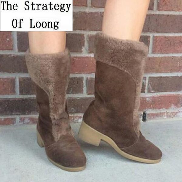 2019 new europe america style winter plus plush women cotton boots mid calf slip thick heels antiskid sole patchwork boots, Black
2019 new europe america style winter plus plush women cotton boots mid calf slip thick heels antiskid sole patchwork boots, Black