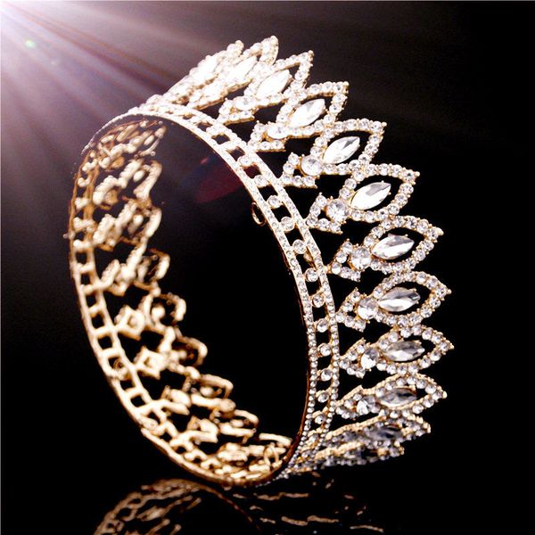 luxury queen king crown headband metal crystal head piece decoration for hair accessory wedding tiara diadem bridal hair jewelry, Golden;white
luxury queen king crown headband metal crystal head piece decoration for hair accessory wedding tiara diadem bridal hair jewelry, Golden;white