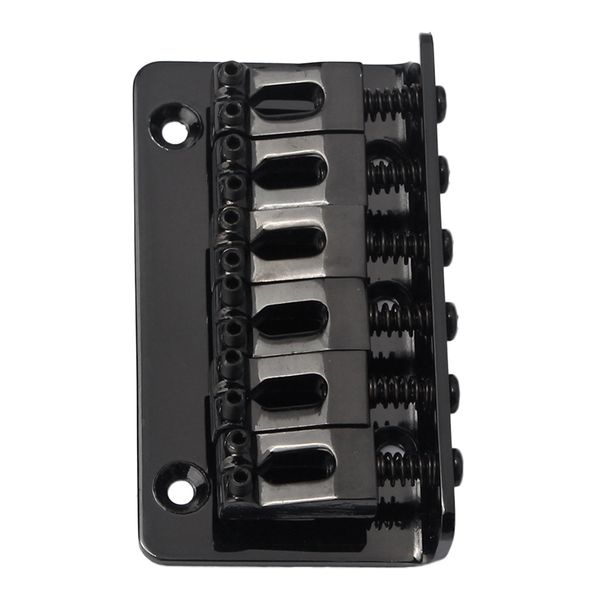 6 string electric guitar hard tail fixed bridge with screws and wrench set, black
6 string electric guitar hard tail fixed bridge with screws and wrench set, black