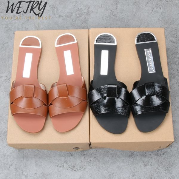 2019 women slippers slides outdoor ladies flats pu leather comfy chic soft casual elegant summer woman fashion shoes, Black
2019 women slippers slides outdoor ladies flats pu leather comfy chic soft casual elegant summer woman fashion shoes, Black