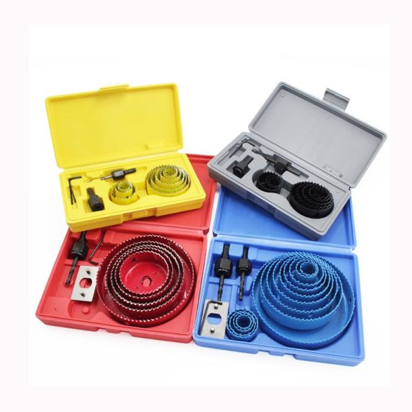 5 8 13 pcs hole saw cutting set kit drilling tool wood metal cutter 19-127mm mandrels saws core drill bits woodworking tools
5 8 13 pcs hole saw cutting set kit drilling tool wood metal cutter 19-127mm mandrels saws core drill bits woodworking tools