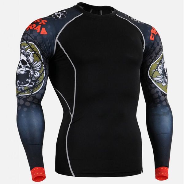 new rashgard man sport tshirt running tights men fitness training tracksuit long sleeves shirts gym gym clothes skull 3d t shirt, Black;blue
new rashgard man sport tshirt running tights men fitness training tracksuit long sleeves shirts gym gym clothes skull 3d t shirt, Black;blue