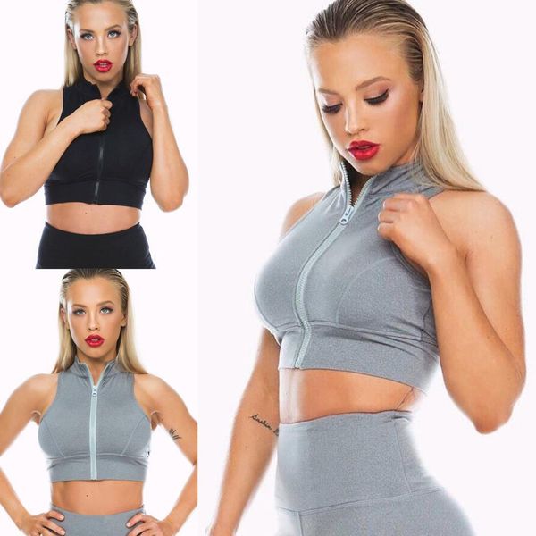 women casual u-neck sleeveless zipper closure solid slim short summer sport vest sports casual, fitness, Black;blue
women casual u-neck sleeveless zipper closure solid slim short summer sport vest sports casual, fitness, Black;blue