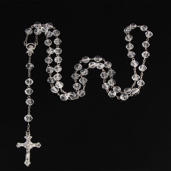 8mm fashion rosary ladies necklace diy jesus christian cross necklace and pendant long chain jewelry jewelry, Silver
8mm fashion rosary ladies necklace diy jesus christian cross necklace and pendant long chain jewelry jewelry, Silver