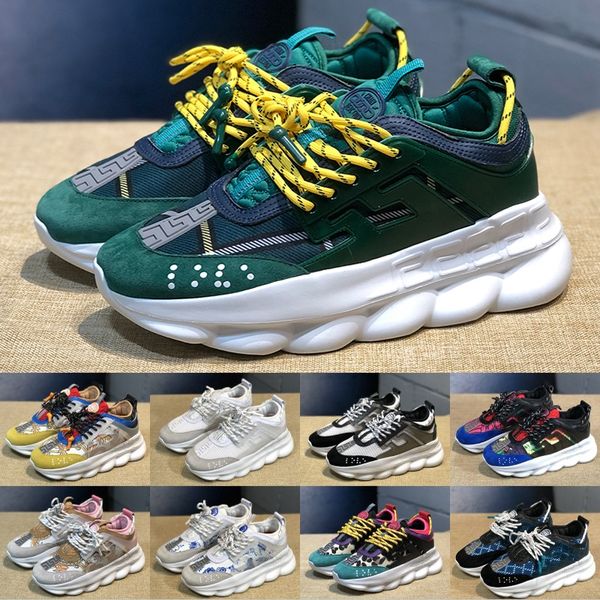 2019 Chain Reaction Men Women Fashion Luxury Designer Shoes leopard print Green White Suede Trainers Sneakers Casual shoes 36-45
2019 Chain Reaction Men Women Fashion Luxury Designer Shoes leopard print Green White Suede Trainers Sneakers Casual shoes 36-45