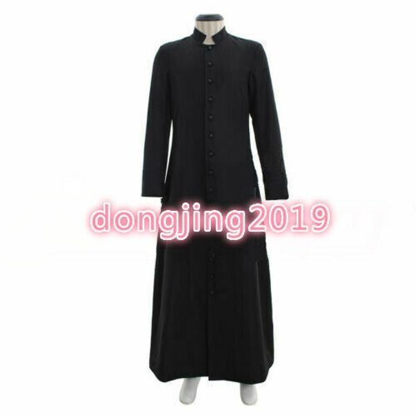 roman black priest cassock robe gown clergyman vestments medieval dress, Black;red
roman black priest cassock robe gown clergyman vestments medieval dress, Black;red