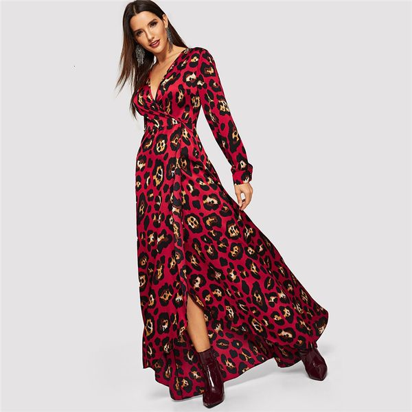designer dress women clothing v neck leopard print surplice wrap christmas dress 2019 spring long sleeve party maxi dress korean elegant, Black;gray
designer dress women clothing v neck leopard print surplice wrap christmas dress 2019 spring long sleeve party maxi dress korean elegant, Black;gray