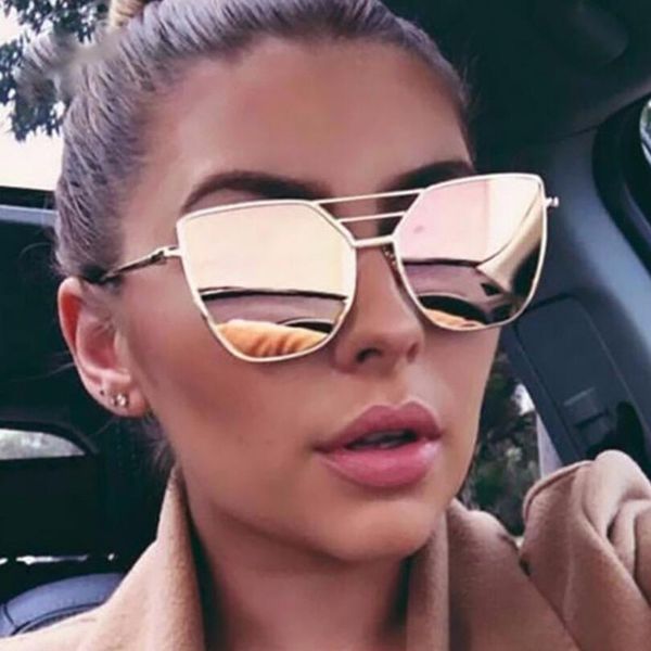 sunglasses women cat eye brand design mirror flat rose gold vintage cateye fashion sun glasses lady eyewear, White;black
sunglasses women cat eye brand design mirror flat rose gold vintage cateye fashion sun glasses lady eyewear, White;black