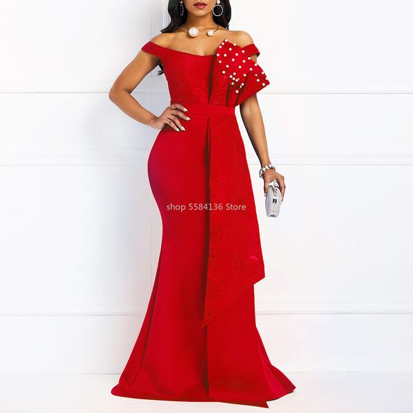 women off shoulder long dress mermaid slash beads fashion skinny robe prom evening lady elegant 2020 summer maxi dresses, Black;gray
women off shoulder long dress mermaid slash beads fashion skinny robe prom evening lady elegant 2020 summer maxi dresses, Black;gray