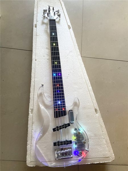 custom version 5 string acrylic crystal transparent plexiglass electric bass guitar led color flashing, ing
custom version 5 string acrylic crystal transparent plexiglass electric bass guitar led color flashing, ing