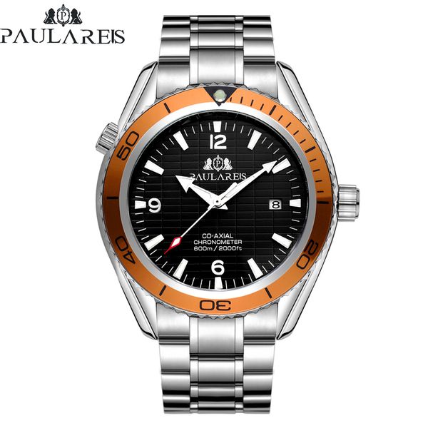automatic self wind mechanical stainless steel strap simple orange blue bezel james bond 007 style date business men watch t200311, Slivery;brown
automatic self wind mechanical stainless steel strap simple orange blue bezel james bond 007 style date business men watch t200311, Slivery;brown
