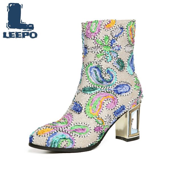 leepo mid calf boots for women graffiti embroider booties woman pointed toe jacquard cloth handmade heels boots female red shoes, Black
leepo mid calf boots for women graffiti embroider booties woman pointed toe jacquard cloth handmade heels boots female red shoes, Black