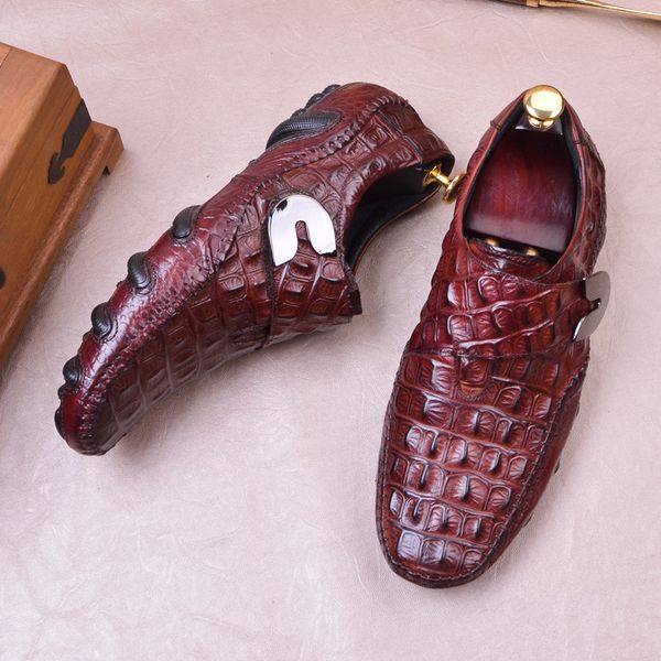 bean shoes leather cowhide crocodile striped eight claw fish leisure breathable men leather shoes beans and beans, Black
bean shoes leather cowhide crocodile striped eight claw fish leisure breathable men leather shoes beans and beans, Black