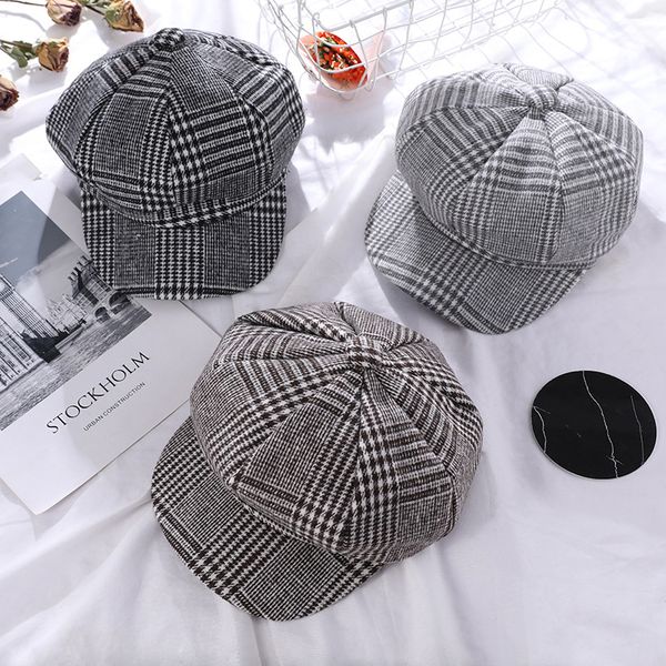 fashion accessories women hat vintage woolen baker boy hat classic plaid newsboy cap soft winter plaid baker boy, Blue;gray
fashion accessories women hat vintage woolen baker boy hat classic plaid newsboy cap soft winter plaid baker boy, Blue;gray